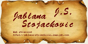 Jablana Stojačković vizit kartica